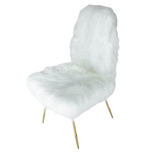 Maxime Brass & Faux Fur Occasional Chair