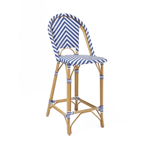 St Tropez Wicker And Aluminium Commercial Bistro Bar Stool